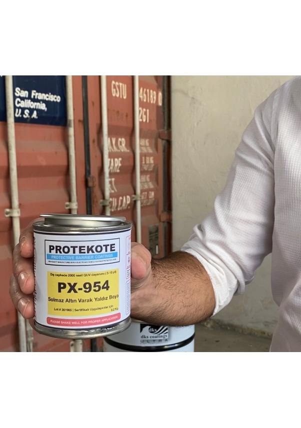 Süper Parlak Altın Yaldız Kararmaz Koruma Altın Varak Boya PX 954 – 2L - Görsel 4