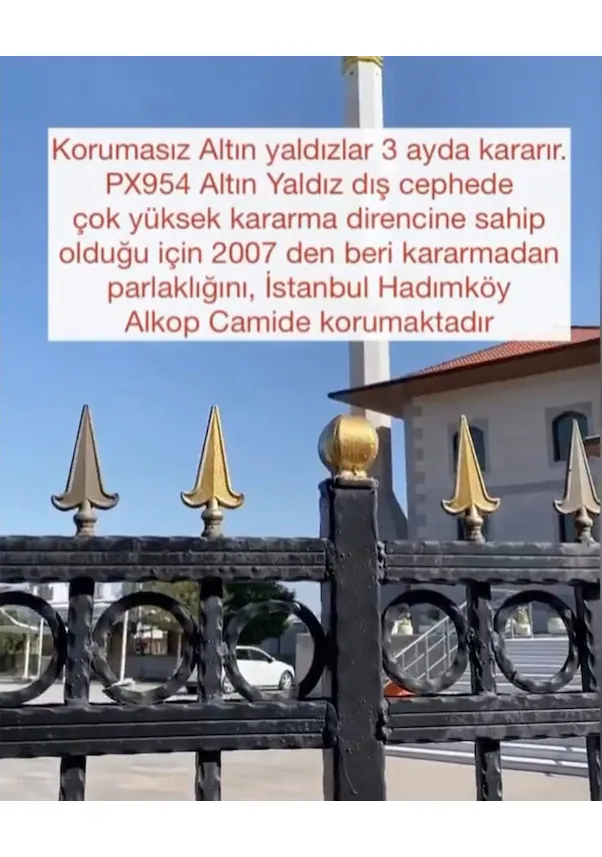 Süper Parlak Altın Yaldız Kararmaz Koruma Altın Varak Boya PX 954 – 2L - Görsel 7